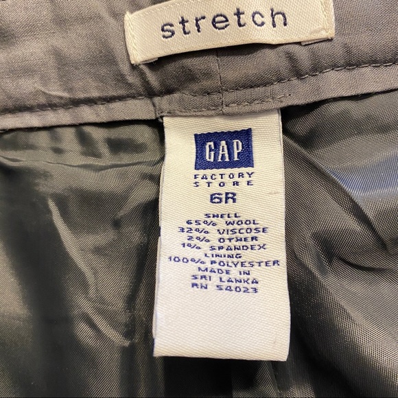 GAP GRAY STRIPED WOOL BLEND LINED SLACKS - Picture 5 of 5